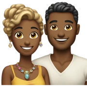happy couple only girl with jewelry sticker