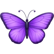 purple butterfly sticker