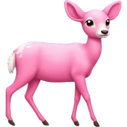 Pink deer sticker