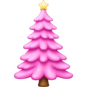 Pink Christmas tree sticker