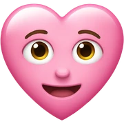 Pink heart sticker