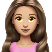 Beautiful Barbie brunette fair skin sticker