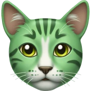 Green cat sticker