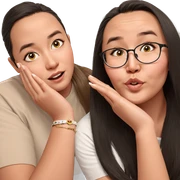 girls with striking features sticker