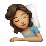 Brunette girl sleeping sticker