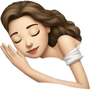 sleeping beauty brunette white girl with a silk pillow sticker