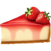 Piece of strawberry cheesecake  sticker