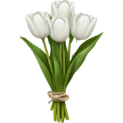 white tulip bouquet  sticker
