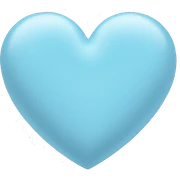 Pastel blue heart  sticker