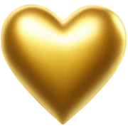 Gold heart sticker