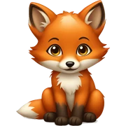 fox baby sticker