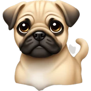Fawn pug puppy sticker