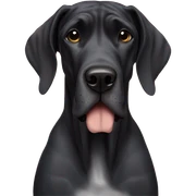 Black Great Dane  sticker