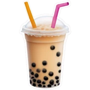 Bubble tea sticker