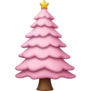 Light Pink Christmas tree  sticker