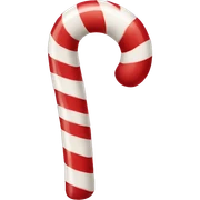 Candy cane sticker