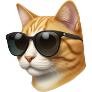 Cat with sunglasses sticker