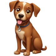 Cute brown dog sticker