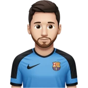 Messi con ropa de Nike de color negro y azul sticker