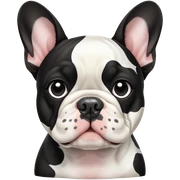 french bulldog with cow spots sticker