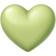 Pale pistachio heart sticker