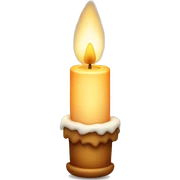 christmas candle sticker