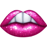hot pink sparkly kiss sticker