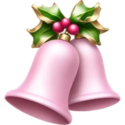 Light pink Christmas bells sticker