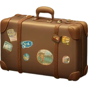 suitcase with vintage travel stickers sticker