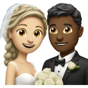 Bride and groom sticker