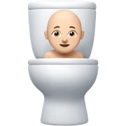 curious bald boy smiling sticker