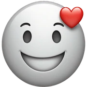 Smiley face with heart sticker