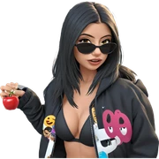 girl in black bikini outfit sticker