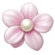Pearl light pink flower sticker