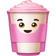 Pink latte sticker