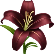 realistic burgundy lily sticker