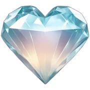 Diamond heart sticker