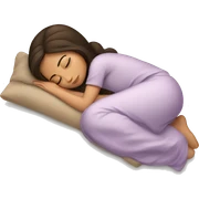 Brunette girl sleeping sticker