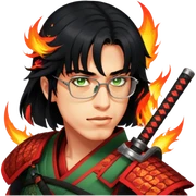 Fire-Wielding Samurai sticker