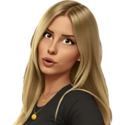 blonde girl with necklace sticker