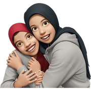 smiling girls in horror theme sticker