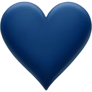 Navy blue heart sticker