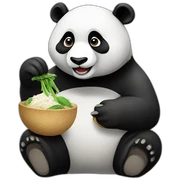 Panda eating  sticker
