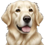 one white retriever and one golden retriever sticker