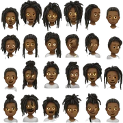 Wednesday, dreadlocks hairstyle sticker