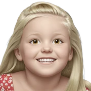 smiling girl with blonde hair sticker