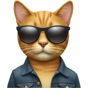 Cat with sunglasses sticker