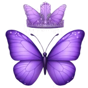 Purple butterfly tiara sticker