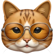 Cat with sunglasses sticker