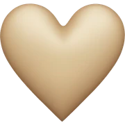 Beige heart sticker